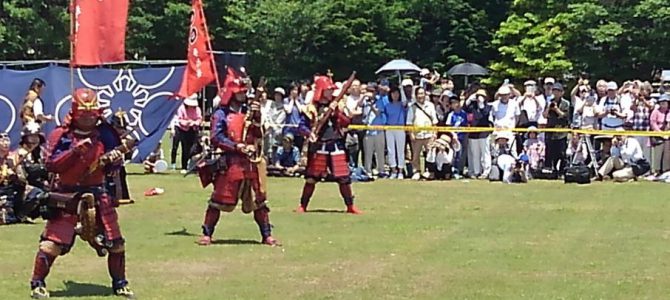 百万石祭りで鉄砲隊見学